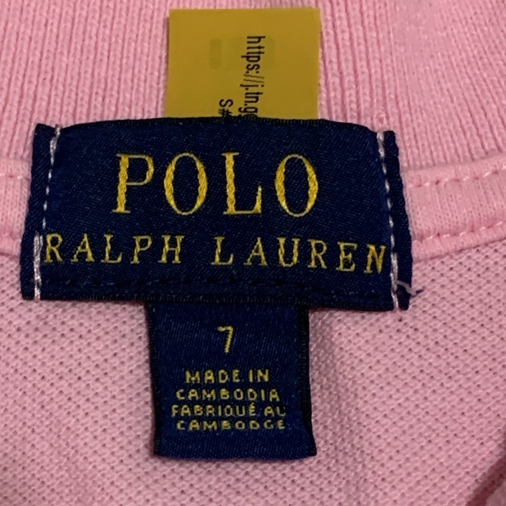 Boys Polo By Ralph Lauren Pink Polo Size 7 EUC - Picture 4 of 8